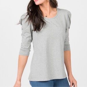 Mia Top Warm Heather Gray XL NWT